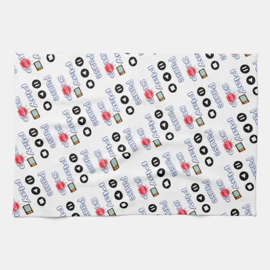 Speel pauze stop keuken handdoek (Horizontaal)