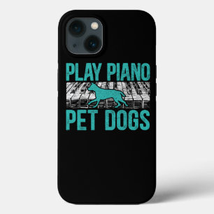 Speel Piano Pet Dogs Muzikant Muziekinstrument Pi Case-Mate iPhone Case
