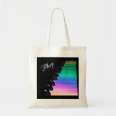 Speel Piano Rainbow Music Canvas tas (Voorkant)