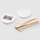 Speel Pickleball als een meisje dat les nodig heef Handwaaier (Niet-gemonteerd)