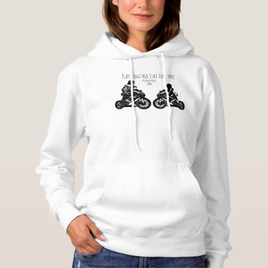 Speel Samen...Persoonlijke Motorfiets Hoodie (Voorkant)