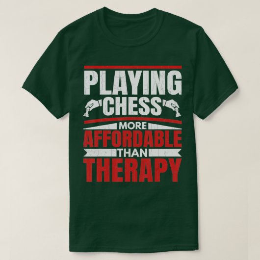 Speel schaak is een therapie t-shirt (Design voorkant)