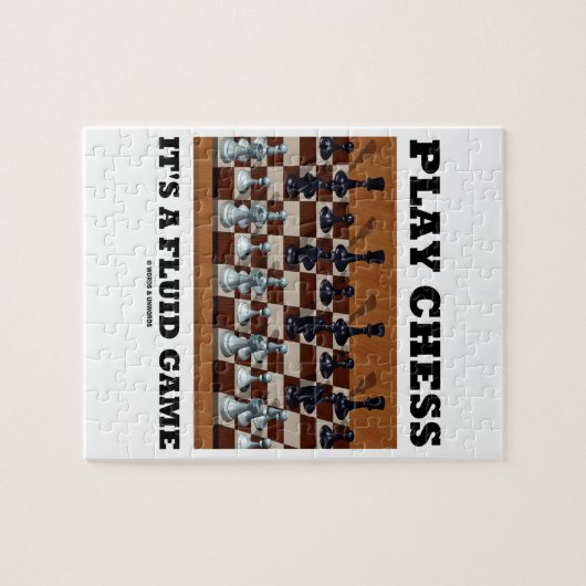 Speel schaap Het is een vloeiend spel (Chess Stere Legpuzzel (Horizontaal)