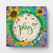 Speel schattig leuk grillig Kinder inspiratie Fotoplaat (Voorkant)