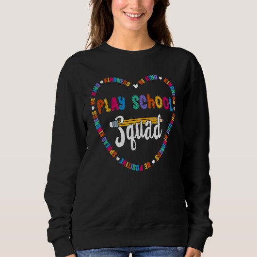 Speel School Squad Team Be Kind School Speel Schoo Trui (Voorkant)