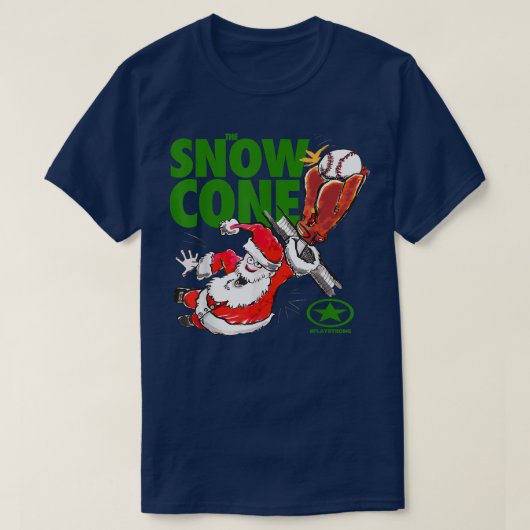 Speel sterke SANTA SNECONE BASEBALL T-shirt (Design voorkant)
