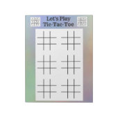 Speel Tic-Tac-Toe games - Fun Game Sheets Notitieblok (Linkerzijde)