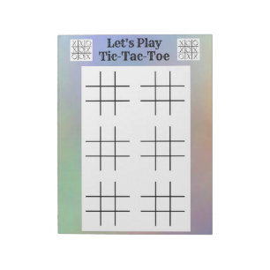 Speel Tic-Tac-Toe games - Fun Game Sheets Notitieblok