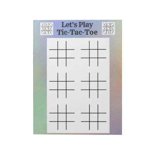 Speel Tic-Tac-Toe games - Fun Game Sheets Notitieblok (Linkerzijde)