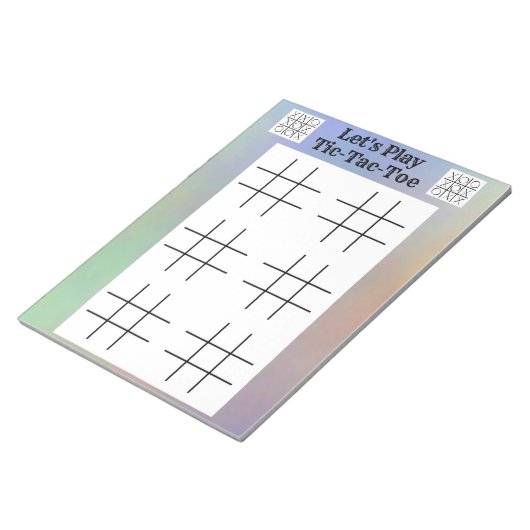 Speel Tic-Tac-Toe games - Fun Game Sheets Notitieblok (Schuin)