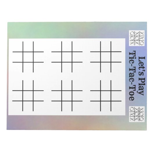 Speel Tic-Tac-Toe games - Fun Game Sheets Notitieblok (Voorkant)