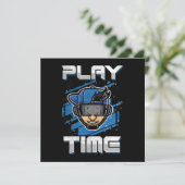 Speel tijd VR Virtual Reality Gamer Gaming Gift Kaart (Staand voorkant)