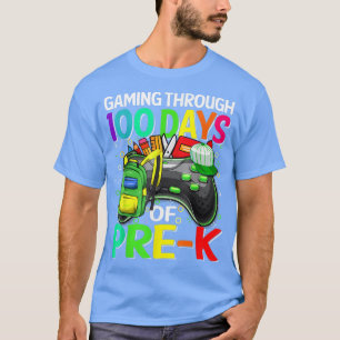 Speel tot 100 dagen met PreK Video Game Boys T-shirt