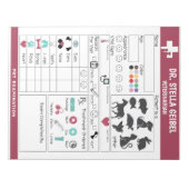 Speel veterinaire examenbladen voor notitieblok (Voorkant)