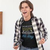 Speel Videogames en dutje de hele dag wit blauw ge T-shirt