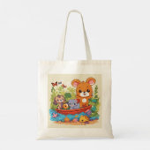Speel vol kinder dierenontwerp tote bag (Achterkant)