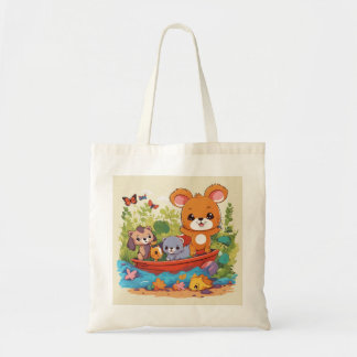 Speel vol kinder dierenontwerp tote bag
