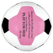 Speel voor haar voetbalprijsopgave voetbal (Gedraaid)