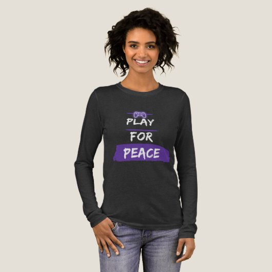 Speel voor Vrede Tri-Blend Shirt (Voorkant)
