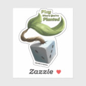 Speel waar je geplant bent vinyl Sticker (Vel)