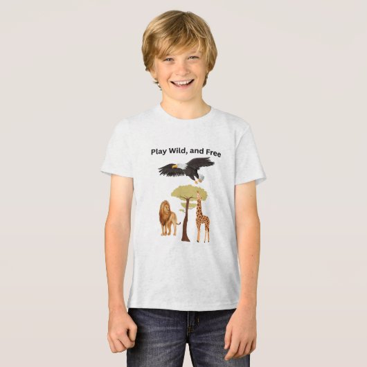 Speel wild, speel gratis Tri-Blend shirt (Voorkant volledig)