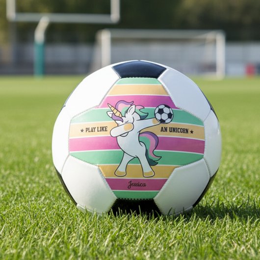 Speel zoals en Unicorn Retro Soccer Dabbing Unicor Voetbal