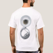 "Speel zwaar metaal" Sousaphone/Tuba T-shirt (Achterkant)