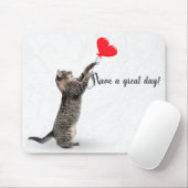 speelbal kat met hartballon muismat (Met muis)