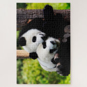 Speelbare Baby Pandas, Jigzaag Puzzle Legpuzzel (Verticaal)