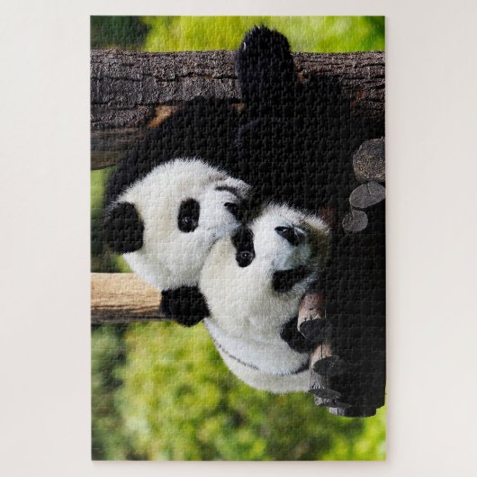 Speelbare Baby Pandas, Jigzaag Puzzle Legpuzzel (Verticaal)