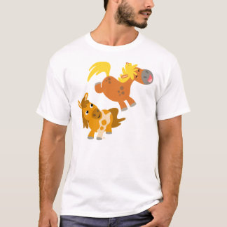 Speelbare Cartoon Ponies Children T-shirt