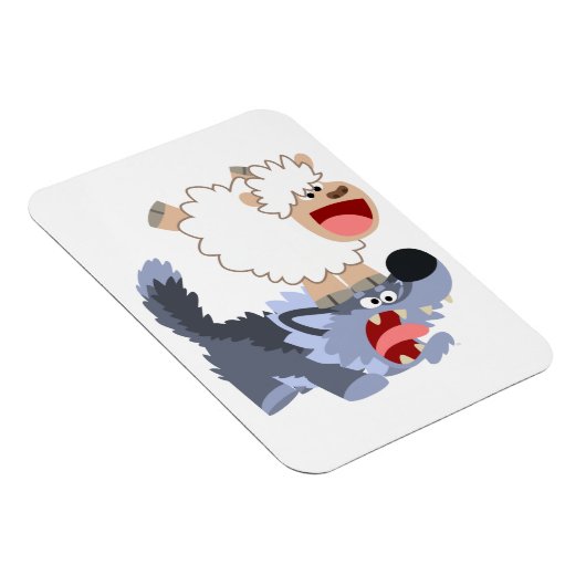 Speelbare Cartoon schaap en Wolf Flexible Magnet Magneet (Rechterzijde)