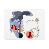 Speelbare Cartoon schaap en Wolf Flexible Magnet Magneet (Horizontaal)