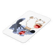 Speelbare Cartoon schaap en Wolf Flexible Magnet Magneet (Linkerzijde)