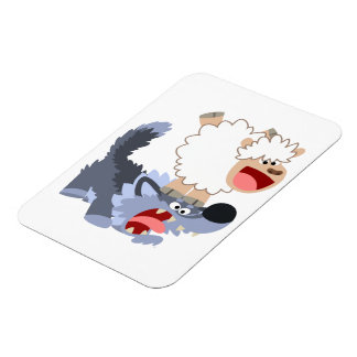 Speelbare Cartoon schaap en Wolf Flexible Magnet Magneet