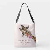 Speelbare Giraffe met Tongue Out Crossbody Bag Crossbody Tas (Achterkant)