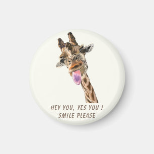 Speelbare Giraffe Tongue Out Magnet Cartoon Fun