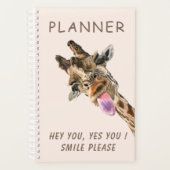 Speelbare Giraffe Tongue Out Planner - Lach (Voorkant)