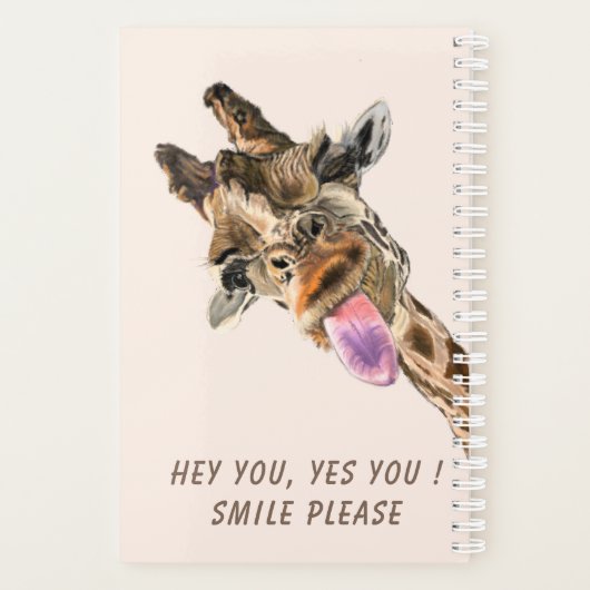 Speelbare Giraffe Tongue Out Planner - Lach (Achterkant)