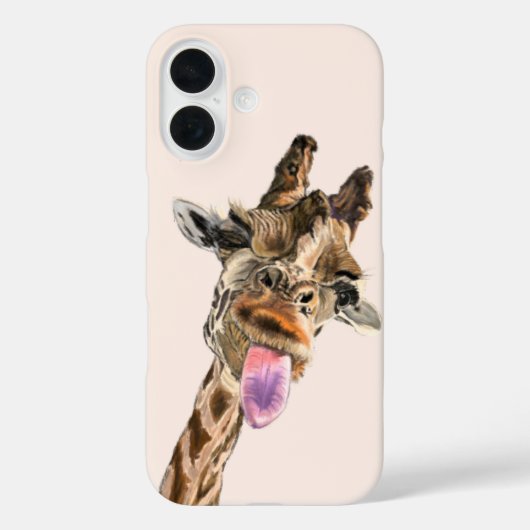 Speelbare Giraffe Tongue uit Case-Mate iPhone Case (Achterkant)