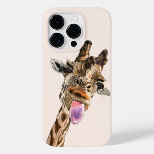 Speelbare Giraffe Tongue uit Case-Mate iPhone 14 Pro Hoesje