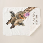 Speelbare Giraffe Tongue uit Sherpa Blanket - glim Sherpa Deken (Voorkant (horizontaal))