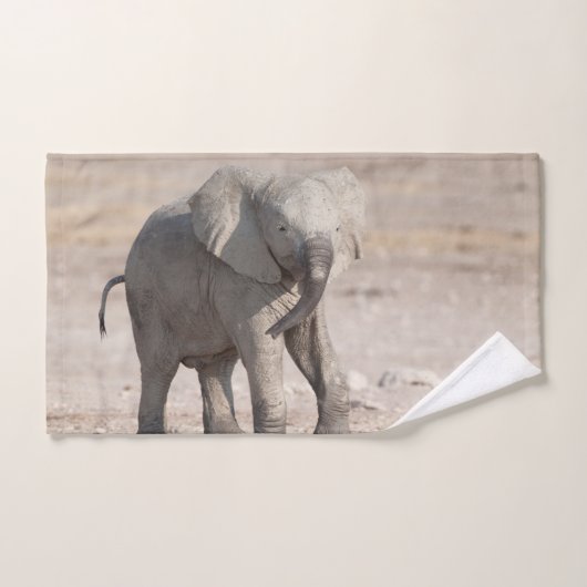 Speelbare jonge olifant bad handdoek (Handdoek)