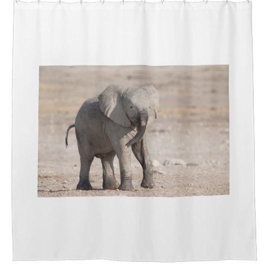 Speelbare jonge olifant douchegordijn (Voorkant)