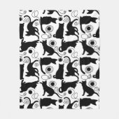 Speelbare katten en garen Silhouettes Fleece Deken (Voorkant)