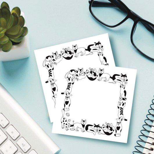 Speelbare katten post-it® notes
