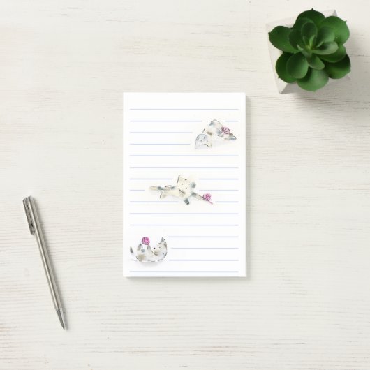Speelbare katten post-it® notes (Kantoor)