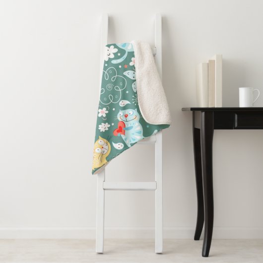 Speelbare katten sherpa deken (In situ)