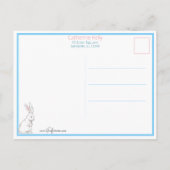 Speelbare  kinderen, paashaas, kippen briefkaart (Achterkant)