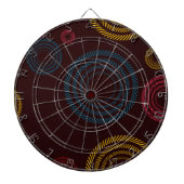 Speelbare, kleurrijke, trendy, koele gestreepte ci dartbord (Voorkant)